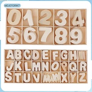 [mojotorw7] 216   Craft   Wood   Letters   Alphabet , Natural   Color , Wood   Number , Wood