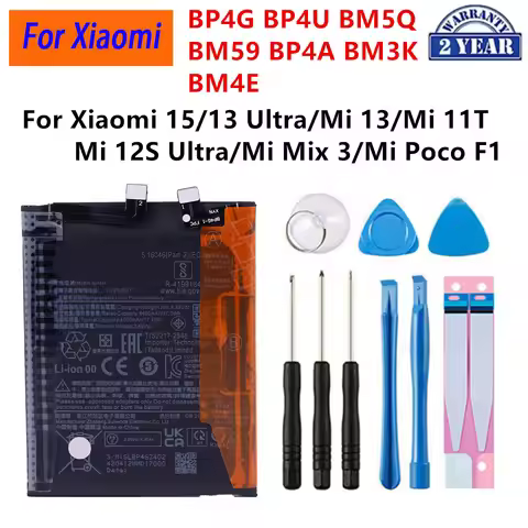 BP4U BM5Q BP4G BM59 BP4A BM3K BM4E Battery For Xiaomi Mi 15/13/13 Ultra/12S Ultra/11T/Mix 3/ Pocop F