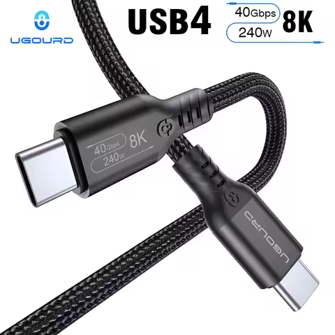 UGOURD USB 4 thunderbolt 4 type c Cable 40Gbps 240W Fast Charging For Laptops eGPU Phone 8K 60HZ UHD