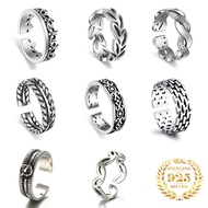 925 Silver Women Vintage Rings Crown Thai Silver Adjustable Jewellery