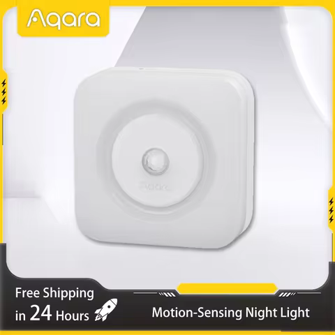 Aqara Motion-Sensing Night Light Bedside Light-sensitive Night Lamp 3000K Warm Night Light Plug-in V