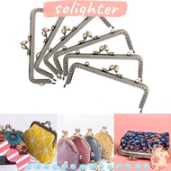 SOLIGHTER Purse Frame Kiss Clasp Bag Making Vintage Pattern Bag Hardware Handle Bag Accessories Bag 