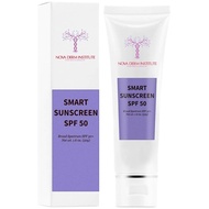 Smart Sunscreen SPF 50 mineral sunscreen for face Clear Zinc Oxide Oil Free Sunblock Non Comedogenic