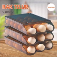 MJ - STORAGE PLACE 3-TIER EGG RACK/ - PRACTICAL 3-TIER EGG RACK - PLASTIC EGG PLACE