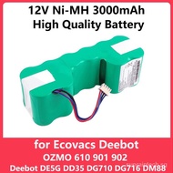 (Ready Stock)DE55 12V Ni-MH 3000mAh Battery Replacement for Ecovacs Deebot DE33 DE35 DE55 DE5G DD4G DD35 DM87 DM88 DG710 DG716 OZMO 610 901 902 Robot Vacuum Cleaner