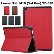 For Lenovo Tab M10 3rd Gen 2022 10.1" TB-328F TB-328X High Quality Business Tablet Protection Case Lenovo Tab M10 Gen 3 Fashion Simple Style PU Leather Cover Flip Stand Casing