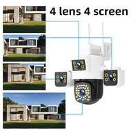 LLSEE O-KAM 4 lenses 4 screens 16MP wireless WiFi camera IP66 waterproof outdoor CCTV HD night visio
