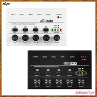 [M G L O] 4 Channels Audio Mixer Portable Ultra Low-Noise Mixer Mini Stereo Mixer Audio USB Mixer for Recording Studio