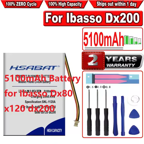 HSABAT 5100mAh Battery for Ibasso Dx80 x120 dx200
