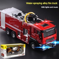 1: 50 Engineering Truck Fire Truck Missile Truck Alloy Car Model with Sound Light Pull Back Toy
