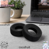 COCOFRUIT 2PCS Headphone Ear Cushion, 78*22mm Hard Sponge Earpad Cover, Soft and Comfortable Black R