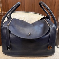 Hermes 2Z午夜藍銀釦Lindy 34