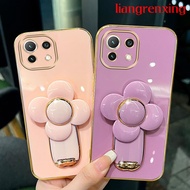 Casing xiaomi mi 11 lite xiaomi 11t xiaomi 11 lite 5g ne xiaomi 11t pro phone case Softcase Electroplated silicone shockproof Cover new design with holder fan for girls DDFS01