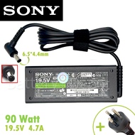 Sony AC Adapter ของแท้ 19.5V/4.7A 90W หัวขนาด 6.5*4.4mm สายชาร์จ Sony VPCCA15FH VGP-AC19V35 VGP-AC19