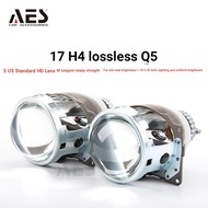 AES 17 H4 Lossless Q5 Double Light Lens Xenon Lamp Fisheye LED Angel Eye Car Headlight Modification
