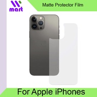 Back Cover Matte Hydrogel Protector for iPhone 15 Pro Max / 15 Plus / 14 Plus / 14 Pro Max / 13 Pro Max / 13 Mini / 12 Pro Max / 12 Mini / 11 Pro Max / XS Max / XR / X / SE / 8 Plus / 7 / 6S+ / 6 ( Not Tempered Glass)