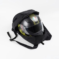 RCKLS Ltd. STAYFAST Motopack Full Face Halfface Motorcycle Helmet Black Backpack