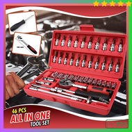 46 Pcs Socket Wrench Set Chrome Vanadium Material Durable Shun Da D022