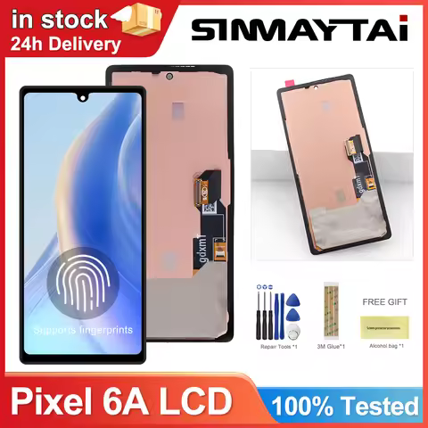 Super AMOLED For Google Pixel 6A Display Screen Assembly for Google Pixel 6a GX7AS GB62Z G1AZG GB17L