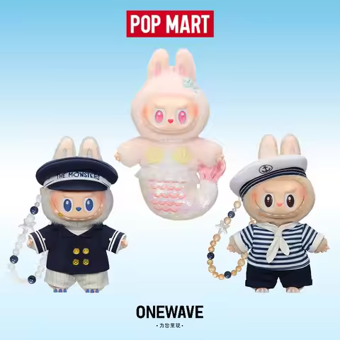 POPMART Flying de nlie gende LABUBU Captain Sailor mokoko Mermaid Rubber Minky Wall Decor Item creat