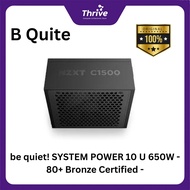 QuietBe! SYSTEM POWER 10 U 750W - 80+ Bronze Certified - 5 Years Warranty - Number 1 PSU in Germany