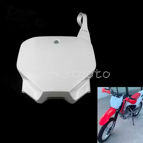 White ABS Plastic Front Number Plate Name Plates Blank Board for Honda CRF150F CRF230F CRF 150 230 2