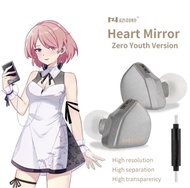 HZSOUND Heart Mirror Zero 10mm CNT Diaphragm In-ear Monitor 2Pin Connector Earphone HiFi Music Heads