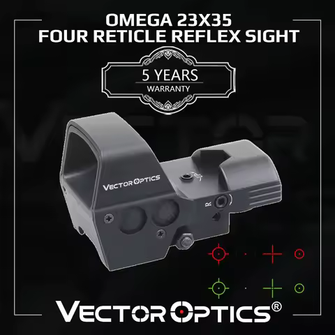 Vector Optics Omega 23x33 Four Reticle Reflex Sight With Side Loading Battery&Exclusive 4 Reticles G