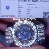 Batu natural blue safir ceylon star sapphire srilanka memo