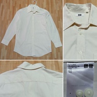Uniqlo Men's Long-Sleeved Collar Shirt Cotton And Linen Blend Fabric Second-Hand U Model Good Condit