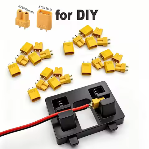 XT30 Connector Plug Female / Male XT30 Bullet Connector with Welding Fixtures for RC Battery Connect