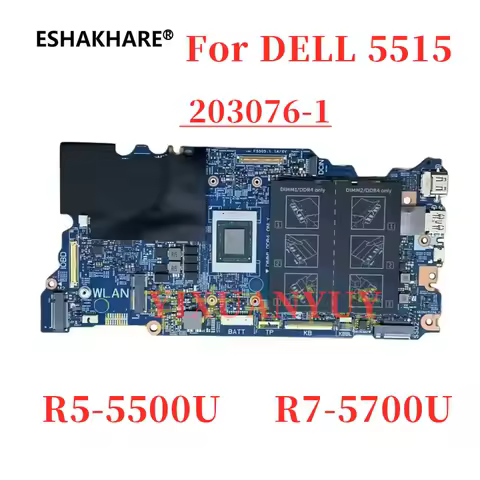 203076-1 For DELL INSPIRON 5515 Laptop Motherboard With R3-5300U R5-5500U R7-5700U CPU 100% Fully Te