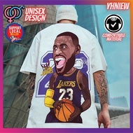 Lebron James Men's Oversized T-Shirt NBA Lakers Lebron James T-shirt Crew Neck Short Sleeve King Jam