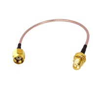WiFi Antenna Extension Cable RP-SMA Male to RP-SMA Female Bulkhead Jack RG316 Cable 30cm 12 inch for