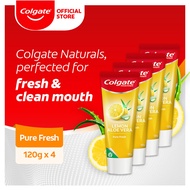 Colgate Naturals Pure Fresh (Lemon & Aloe Vera) Toothpaste Valuepack (120g x 2) x2 Value Deal