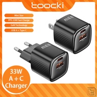 Toocki Mini 33W Fast Charger USB Type C Dual-port Adapter Support PPS