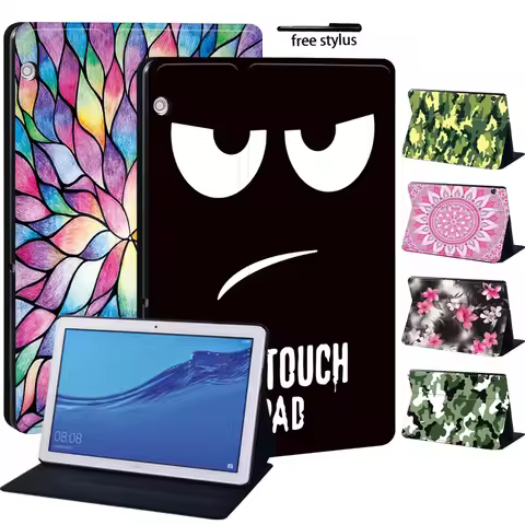 Tablet Case for Huawei MediaPad T3 8.0"/T3 10 9.6"/T5 10 10.1"/MediaPad M5 Lite 10.1"/M5 10.8" PU Le