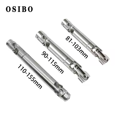 1PC High Hardness Telescopic Universal Transmission Shaft Cardan Shaft Iron Driving Shaft For RC 1/1