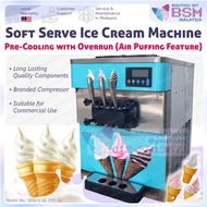 Pre Cooling Ice Cream Machine Aiskrim Softserve Mesin Soft Serve Air Pump Commercial Overnight Preco