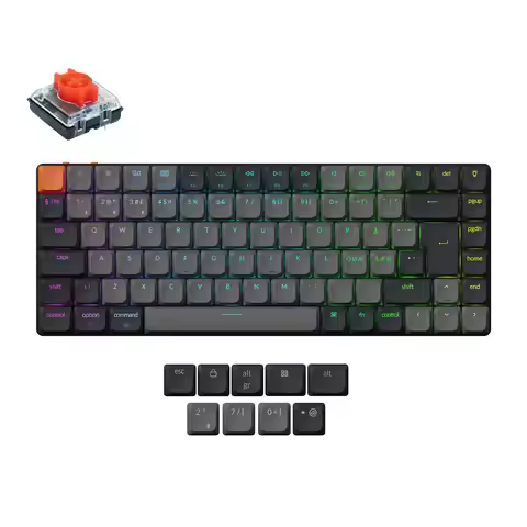Keychron K3 V3 ISO Layout QMK Wireless Custom Mechanical Keyboard Low Profile Gateron Switch Double-
