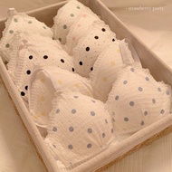 YC Home Hot Student Cute Seamless Bra Granny Sweet Polka Dot Girl Wireless Pure Desire Lace Edge Sma