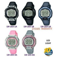 [2YEARS WARRANTY] Original Casio LW-203 Series Kids Student Digital Sport lw-203-4a LW-203-8A LW-203