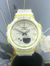 卡西歐Casio Baby-G BGS-100 雙顯運動休閒女錶（黃x白）