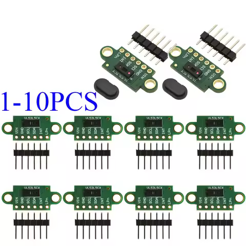 1-10PCS VL53L5CX V2 TOF Sensor Module - Wide Field Multi-Zone Laser Ranging with Cover, 64-Zone Dete