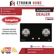 EuropAce Otimmo 80cm 2-Burner Gas Hob EBH 6281S (TG/LPG)