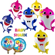 Cartoon Baby Shark Foil Balloon Children's Fish Family-Shark Theme Birthday Party Decoration Supplies Decor Balloons for Girls Boys Party Favors