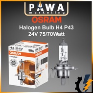 1Pc Osram 100% Germany Halogen Bulb 24V H4 P43 75 / 70 Watt H7 70Watt Headlamp Lorry Truck