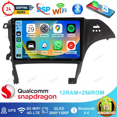 Android 15 Car Radio For Toyota Prius 3 XW30 2009 - 2015 Magsafe Cellphone Grip H7 Led Golf Mk5 Pass