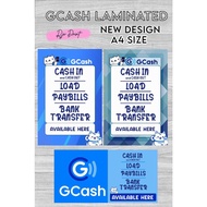 ☸☞●GCash Sign | Laminated Signage | Cash in Cash out