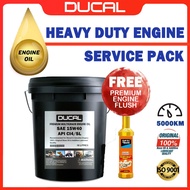 DUCAL HEAVY DUTY  ENGINE OIL 15W40 API CI4/SL 18 LITRES (FREE ENGINE FLUSH) MINYAK HITAM ENJIN 15W40